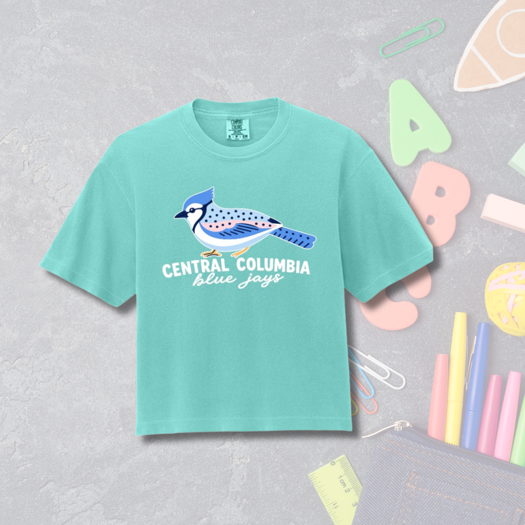 Women's Midi Tee | Blue Jay Colorblock design