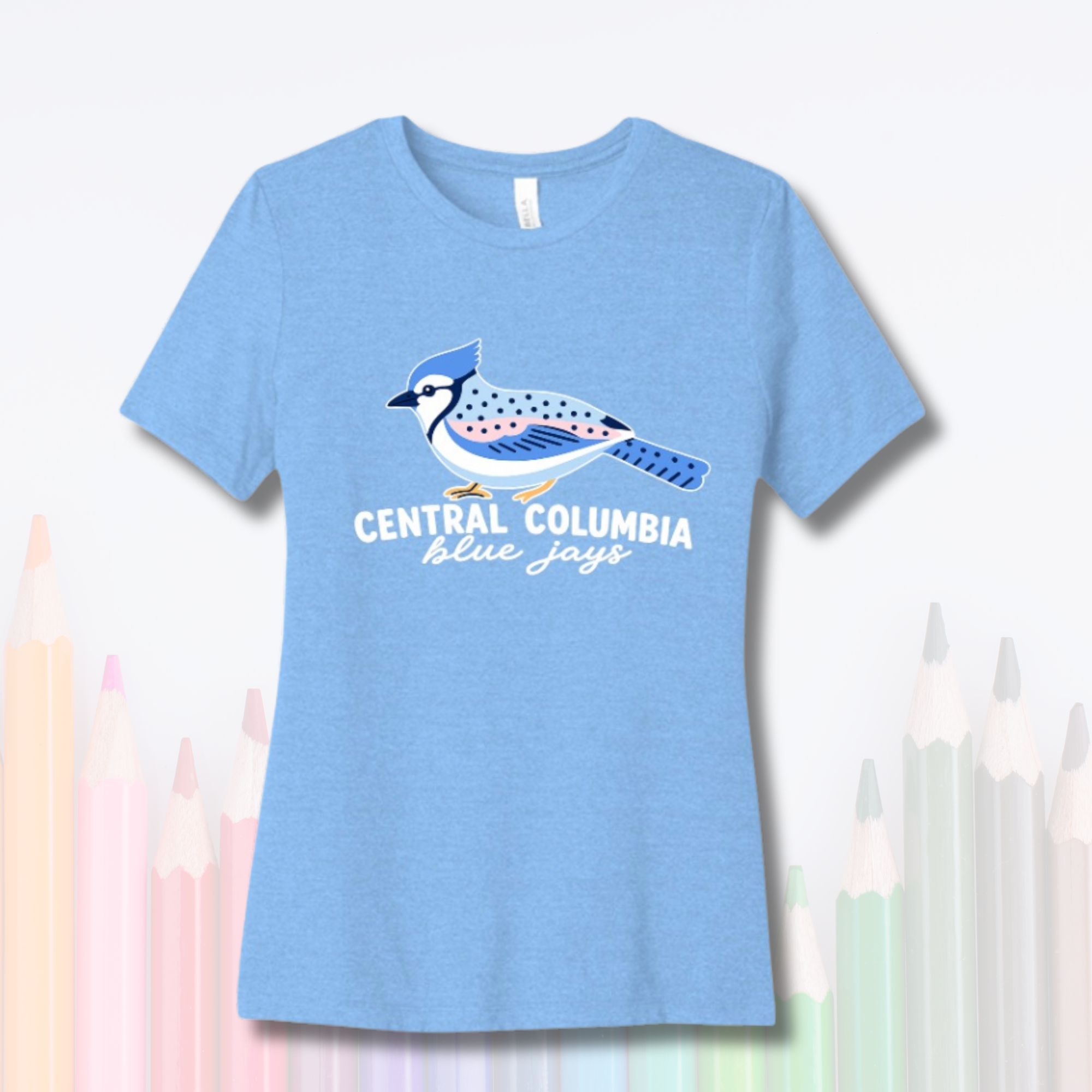 Women's Relaxed Tee | Blue Jay Colorblock design