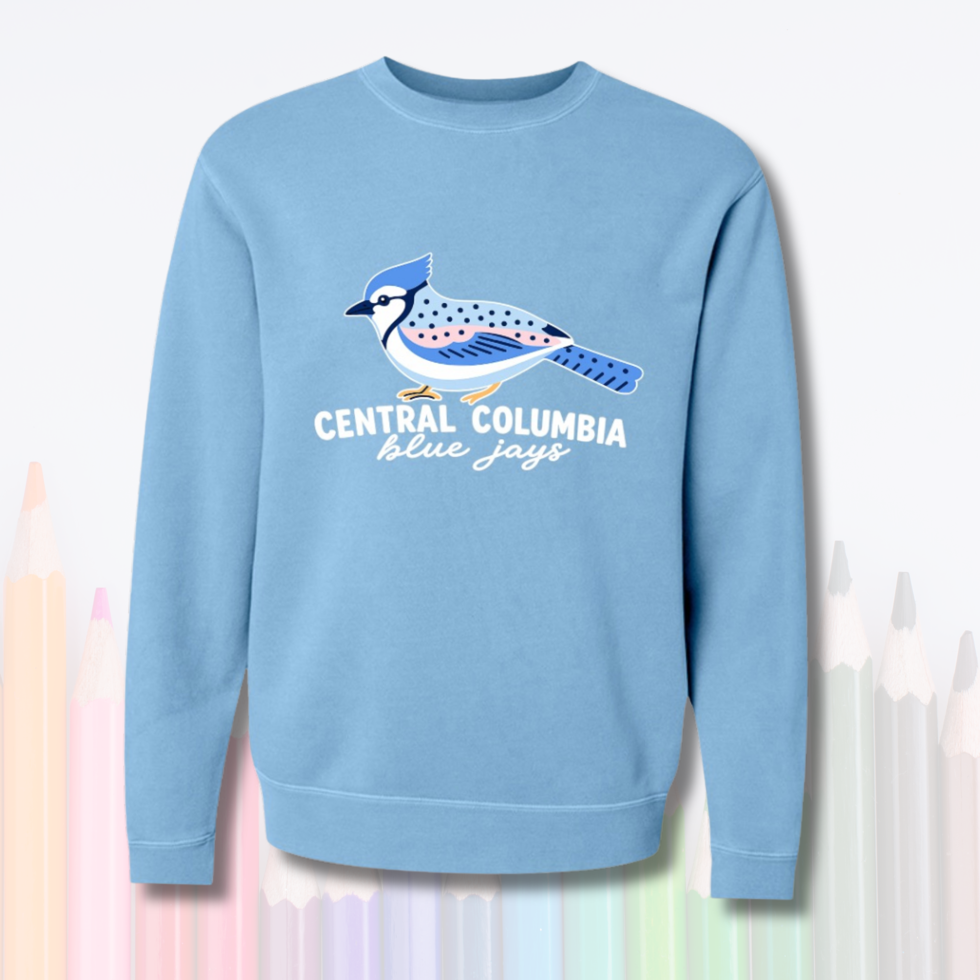 Midweight Crewneck Sweatshirt | Blue Jay Colorblock design