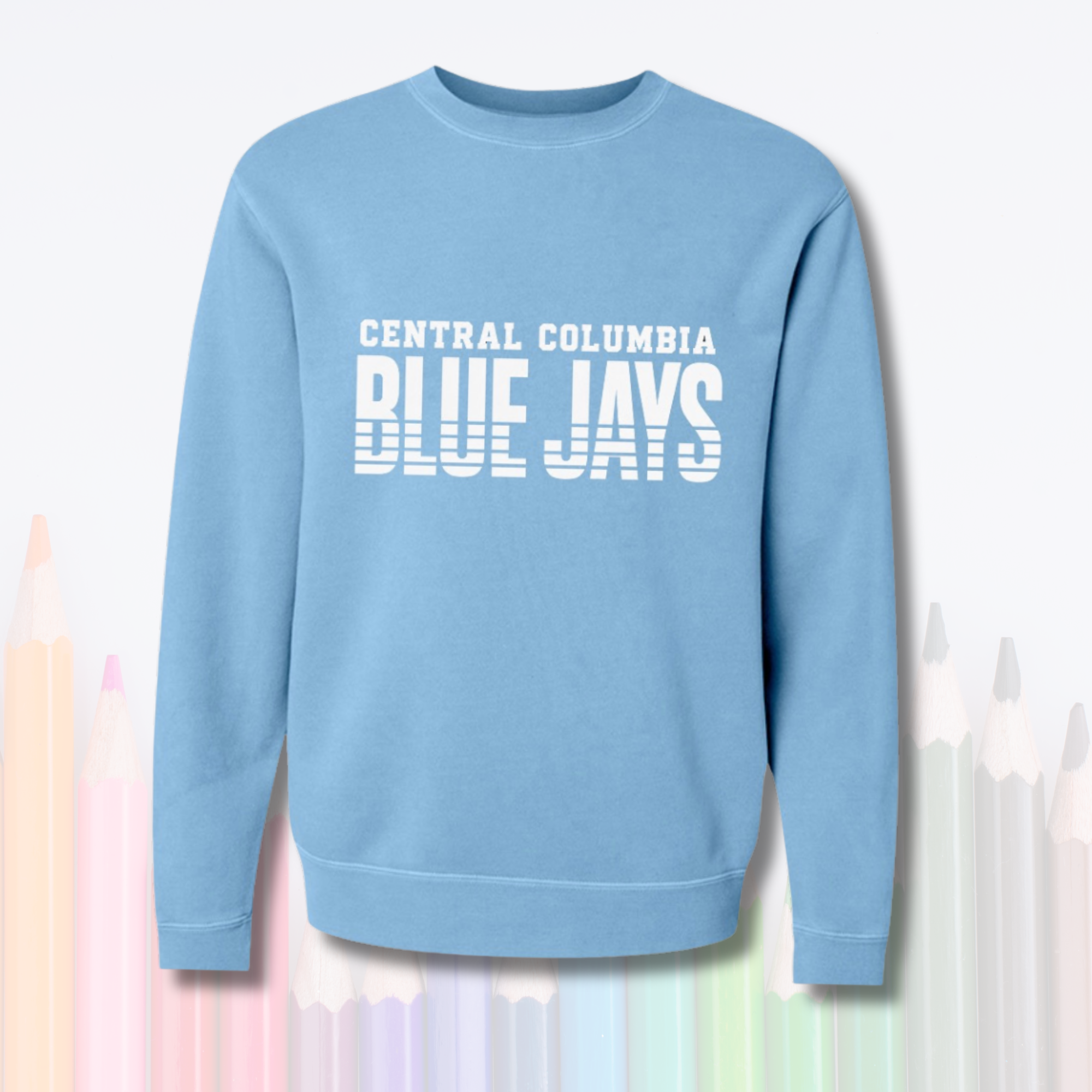 Midweight Crewneck Sweatshirt | BOLD Blue Jay design